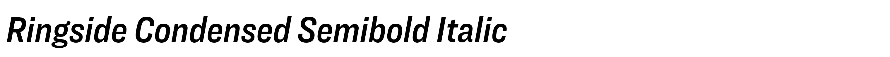 Ringside Condensed Semibold Italic